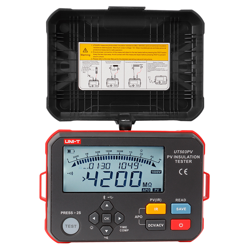 Tester Rezistenta Izolatie Uni-T UT503PV, USB, 250V-1000V, Izolatie Panouri Fotovoltaice PV, Memorie, Autoscalare [4]
