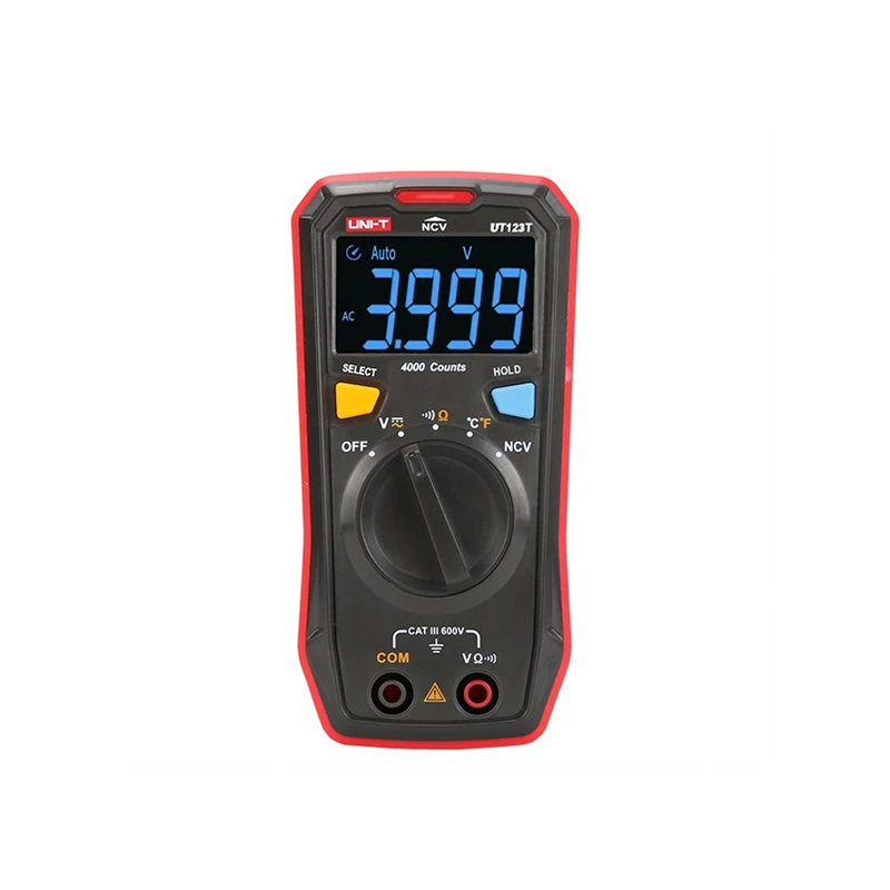 Multimetru Digital Uni-T UT123T, Temperatura 1000°C, Frecventa, Compact Buzunar, NCV, Testare Diode, Iluminare [1]
