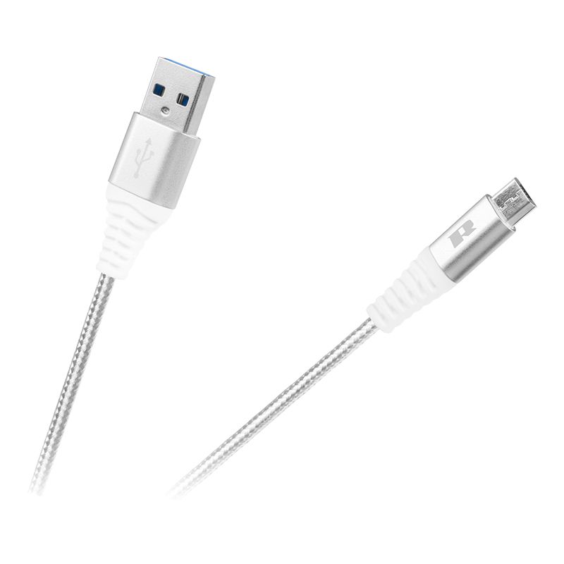 CABLU USB - MICRO USB 100CM ALB REBEL CABLU USB - MICRO USB 100CM ALB REBEL