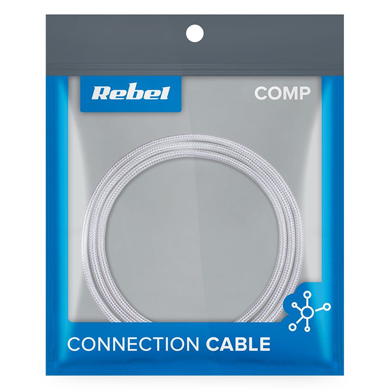 CABLU USB - MICRO USB 100CM ALB REBEL CABLU USB - MICRO USB 100CM ALB REBEL