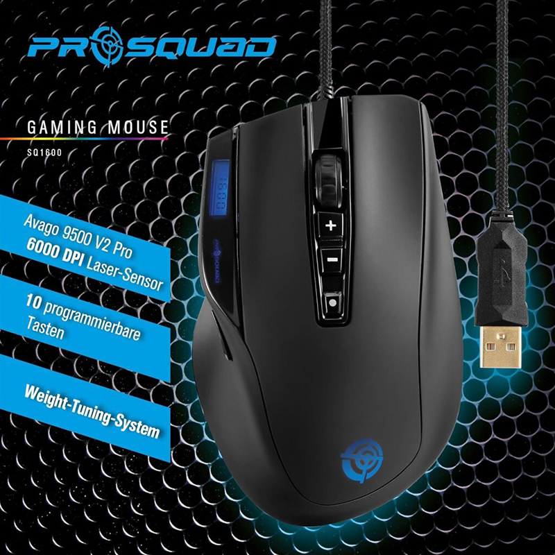 MOUSE GAMING 6000DPI PROSQUAD MOUSE GAMING 6000DPI PROSQUAD