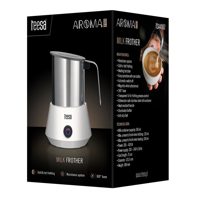 APARAT SPUMARE LAPTE MILK FROTHER AROMA F50 TEESA APARAT SPUMARE LAPTE MILK FROTHER AROMA F50 TEESA